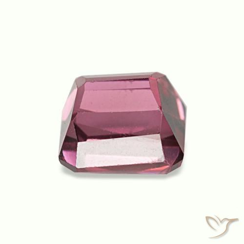 1.40캐럿 천연 미디엄 퍼플 로돌라이트 가넷, 에메랄드 컷, 5.6×5.2 mm, VVS-VS