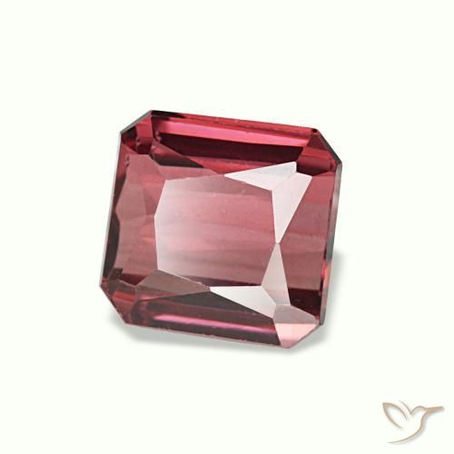 1.19캐럿 천연 미디엄 핑크 로돌라이트 가넷, 에메랄드 컷, 5.5×5.4 mm, VVS-VS