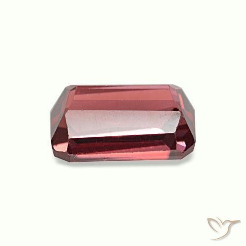 0.92캐럿 천연 딥 레드 로돌라이트 가넷, 에메랄드 컷, 6×4.3 mm, VVS-VS
