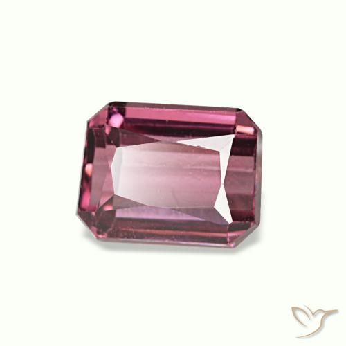 0.86캐럿 천연 Light Merlot Red 로돌라이트 가넷, 에메랄드 컷, 4.4×4.1 mm, VVS-VS