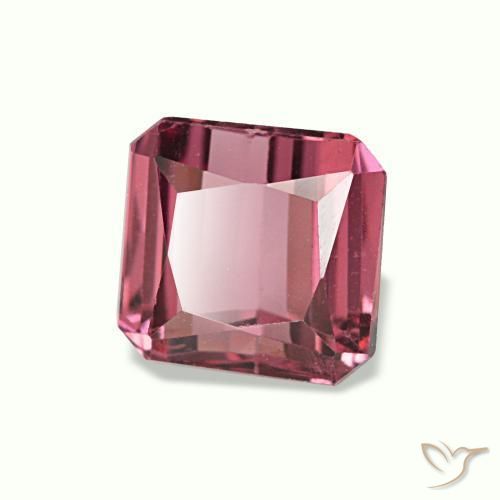 1.24캐럿 천연 Light Merlot Red 로돌라이트 가넷, 에메랄드 컷, 5.7×5.5 mm, VVS-VS