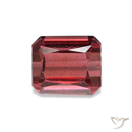 1.17캐럿 천연 딥 와인 레드 로돌라이트 가넷, 에메랄드 컷, 5.5×4.6 mm, VS