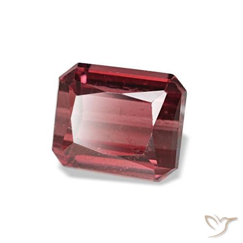 1.17캐럿 천연 딥 와인 레드 로돌라이트 가넷, 에메랄드 컷, 5.5×4.6 mm, VS