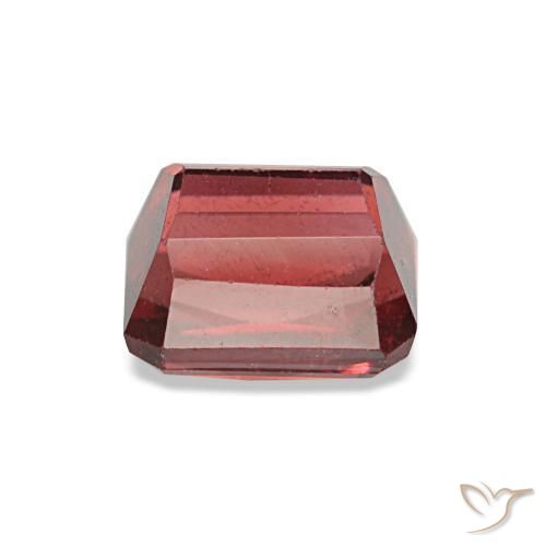1.17캐럿 천연 딥 와인 레드 로돌라이트 가넷, 에메랄드 컷, 5.5×4.6 mm, VS