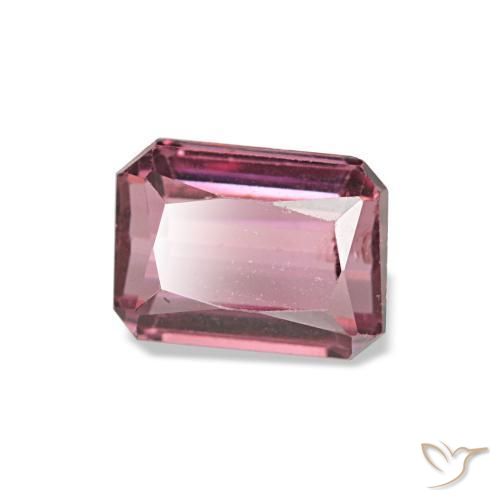 0.89캐럿 천연 미디엄 레드 로돌라이트 가넷, 에메랄드 컷, 5.7×4.2 mm, VS