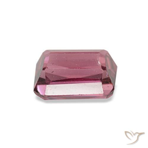 0.89캐럿 천연 미디엄 레드 로돌라이트 가넷, 에메랄드 컷, 5.7×4.2 mm, VS