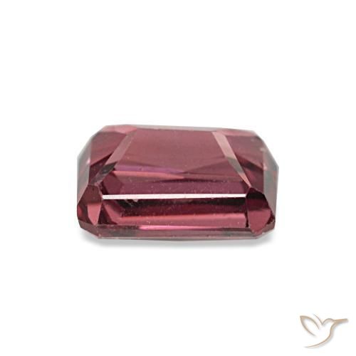 0.93캐럿 천연 딥 레드 로돌라이트 가넷, 에메랄드 컷, 5.8×4.7 mm, VS