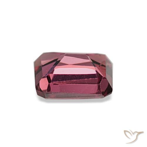 1.21캐럿 천연 다크 레드 로돌라이트 가넷, 에메랄드 컷, 6×5.9 mm, VS