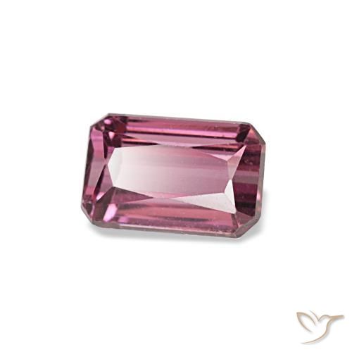 0.81캐럿 천연 미디엄 핑크 로돌라이트 가넷, 에메랄드 컷, 5.6×3.6 mm, VS
