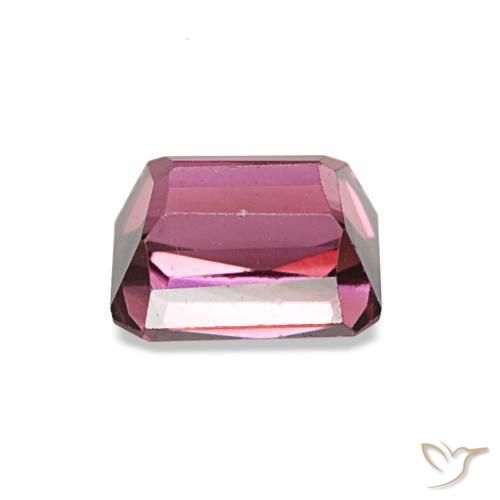 1.25캐럿 천연 다크 핑크 로돌라이트 가넷, 에메랄드 컷, 5.9×5 mm, VS
