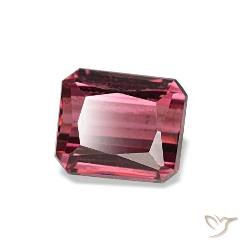1.19캐럿 천연 퍼플-레드 로돌라이트 가넷, 에메랄드 컷, 5.7×4.8 mm, VVS-VS
