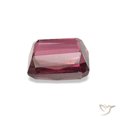 1.19캐럿 천연 퍼플-레드 로돌라이트 가넷, 에메랄드 컷, 5.7×4.8 mm, VVS-VS