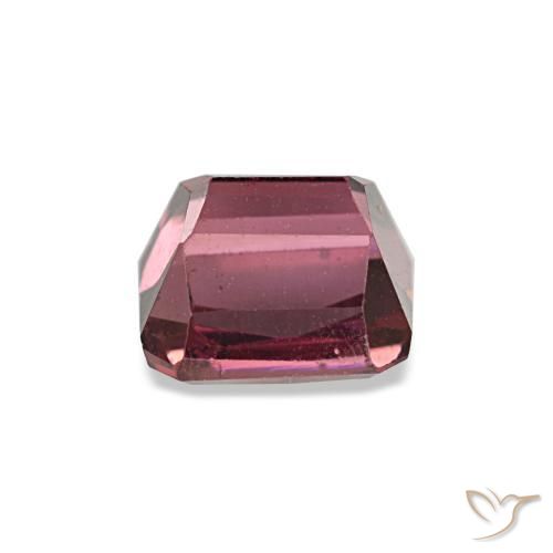 0.98캐럿 천연 Medium Dark-Red 로돌라이트 가넷, 에메랄드 컷, 5.1×4.5 mm, VS
