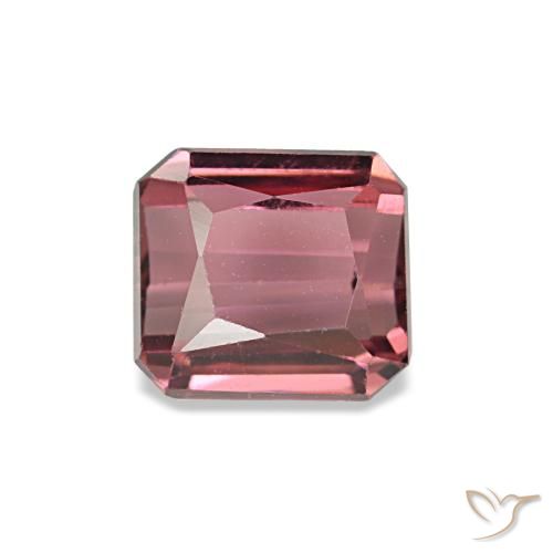0.95캐럿 천연 메를로 레드 로돌라이트 가넷, 에메랄드 컷, 5.2×4.7 mm, VVS-VS