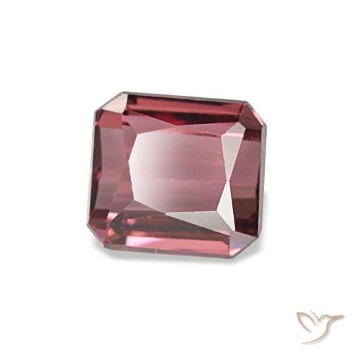 0.95캐럿 천연 메를로 레드 로돌라이트 가넷, 에메랄드 컷, 5.2×4.7 mm, VVS-VS