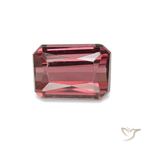 0.93캐럿 천연 딥 레드 로돌라이트 가넷, 에메랄드 컷, 5.6×4.1 mm, VVS-VS