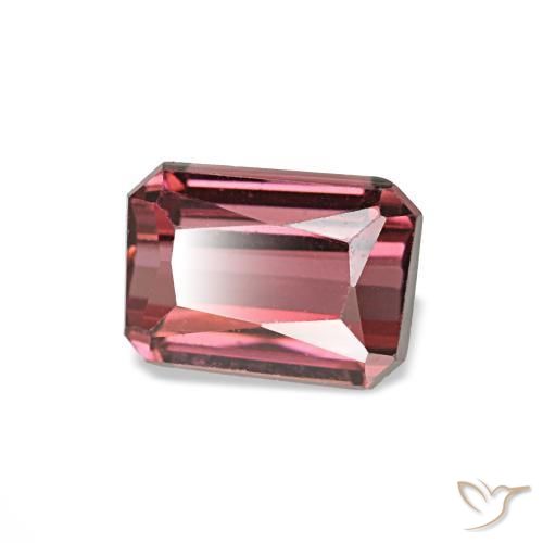 0.93캐럿 천연 딥 레드 로돌라이트 가넷, 에메랄드 컷, 5.6×4.1 mm, VVS-VS