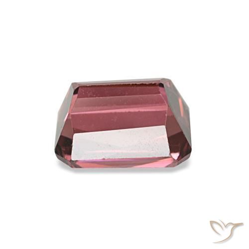 0.93캐럿 천연 딥 레드 로돌라이트 가넷, 에메랄드 컷, 5.6×4.1 mm, VVS-VS