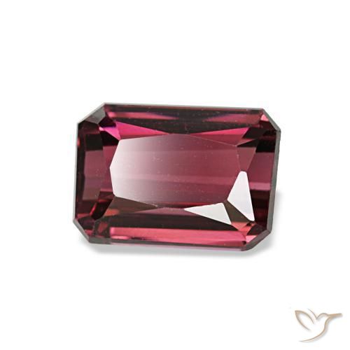 1.44캐럿 천연 라즈베리 레드 로돌라이트 가넷, 에메랄드 컷, 6.8×4.8 mm, VVS-VS