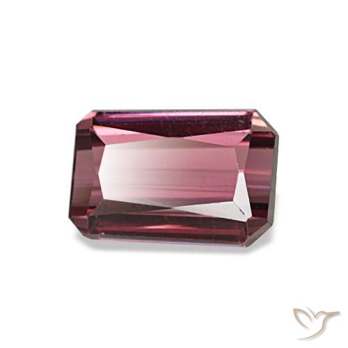 1.49캐럿 천연 Medium Dark-Red 로돌라이트 가넷, 에메랄드 컷, 7.1×4.8 mm, VVS-VS