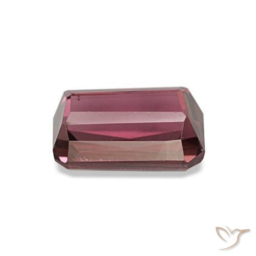 1.49캐럿 천연 Medium Dark-Red 로돌라이트 가넷, 에메랄드 컷, 7.1×4.8 mm, VVS-VS
