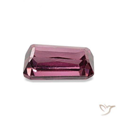 1.21캐럿 천연 Medium Dark-Red 로돌라이트 가넷, 에메랄드 컷, 7×4.9 mm, VVS-VS