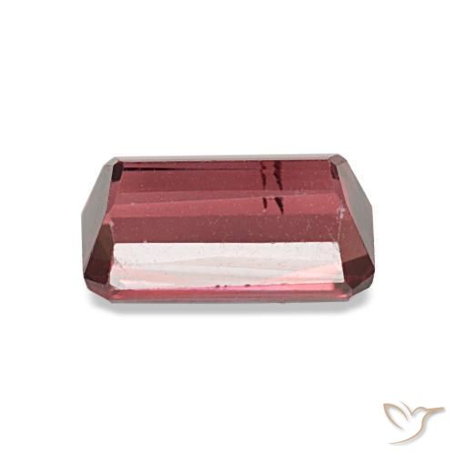 1.45캐럿 천연 딥 레드 로돌라이트 가넷, 에메랄드 컷, 7.5×4.2 mm, VVS-VS