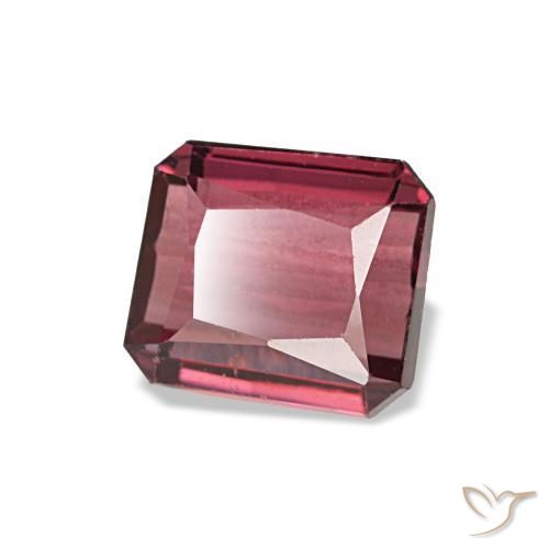 0.93캐럿 천연 라즈베리 레드 로돌라이트 가넷, 에메랄드 컷, 5.5×4.8 mm, VVS-VS