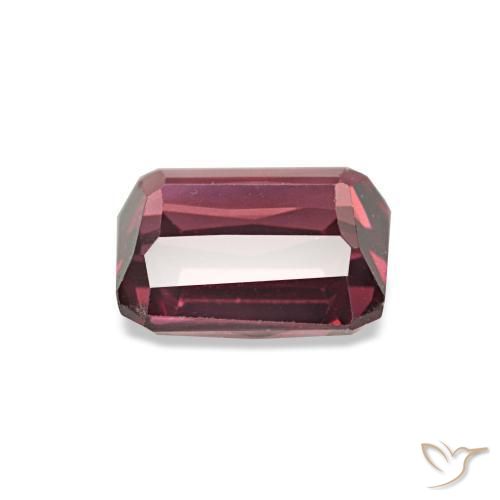 0.93캐럿 천연 라즈베리 레드 로돌라이트 가넷, 에메랄드 컷, 5.5×4.8 mm, VVS-VS