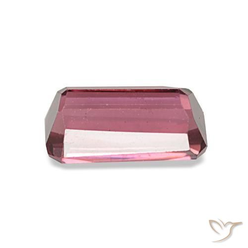 1.10캐럿 천연 미디엄 레드 로돌라이트 가넷, 에메랄드 컷, 7.1×3.8 mm, VS