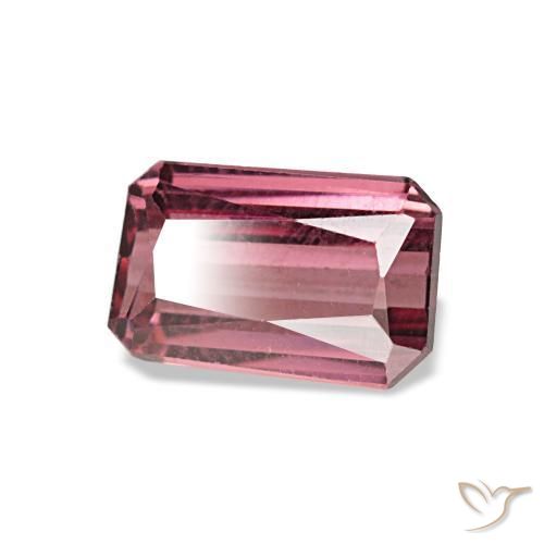 1.22캐럿 천연 다크 레드 로돌라이트 가넷, 에메랄드 컷, 7.1×4.6 mm, VS