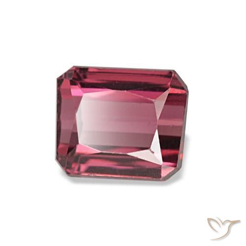 1.39캐럿 천연 미디엄 레드 로돌라이트 가넷, 에메랄드 컷, 5.9×5 mm, VVS-VS