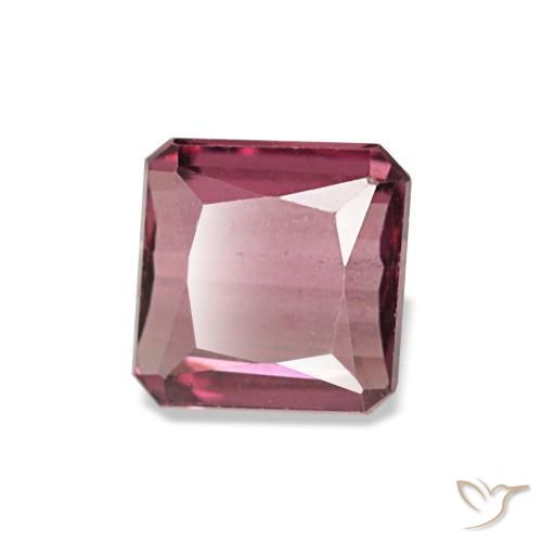 0.98캐럿 천연 라즈베리 레드 로돌라이트 가넷, 에메랄드 컷, 5.4×5.4 mm, VS