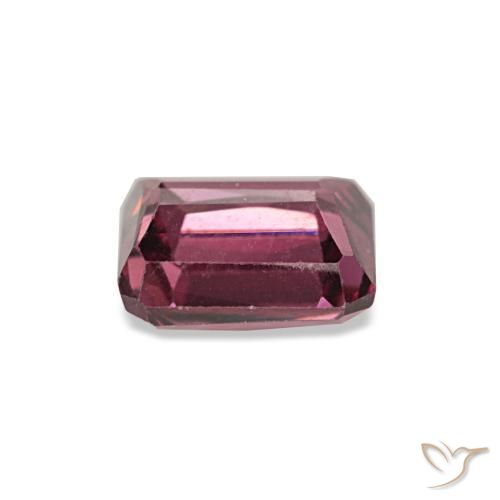 0.98캐럿 천연 라즈베리 레드 로돌라이트 가넷, 에메랄드 컷, 5.4×5.4 mm, VS