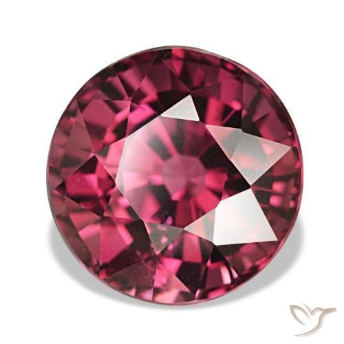 5.14캐럿 천연 Medium Dark-Red 로돌라이트 가넷, 라운드 컷, 9.38 mm, VS