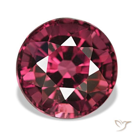 5.14캐럿 천연 Medium Dark-Red 로돌라이트 가넷, 라운드 컷, 9.38 mm, VS