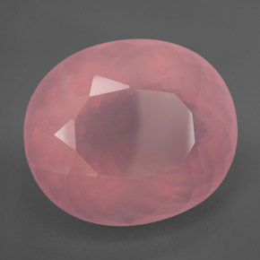 150.95캐럿 천연 핑크 로즈 쿼츠, 투명한, 37.6×32.3 mm, 투명/반투명