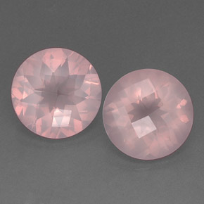 캐럿 천연 핑크 로즈 쿼츠 보석, 투명한, 11.98 mm, 투명/반투명