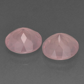 캐럿 천연 핑크 로즈 쿼츠 보석, 투명한, 11.98 mm, 투명/반투명