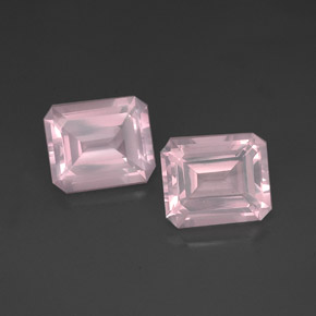 캐럿 천연 핑크 로즈 쿼츠 보석, 투명한, 12.1×10 mm, 투명/반투명