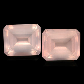 캐럿 천연 핑크 로즈 쿼츠 보석, 투명한, 12.2×10.1 mm, 투명/반투명