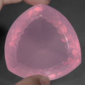 528.00캐럿 천연 핑크 로즈 쿼츠, 투명한, 55.5×53.7 mm, 투명/반투명