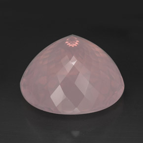 170.60캐럿 천연 핑크 로즈 쿼츠, 투명한, 35.8×27.3 mm, 투명/반투명