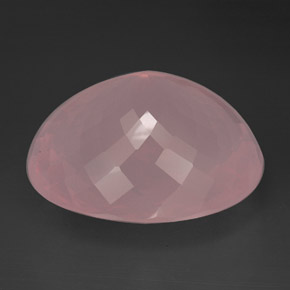 173.95캐럿 천연 핑크 로즈 쿼츠, 투명한, 39.5×33 mm, 투명/반투명
