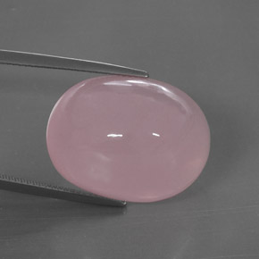 39.28캐럿 천연 핑크 로즈 쿼츠, 투명한, 23.2×17.5 mm, 투명/반투명