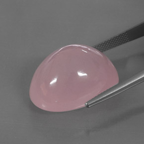 39.28캐럿 천연 핑크 로즈 쿼츠, 투명한, 23.2×17.5 mm, 투명/반투명