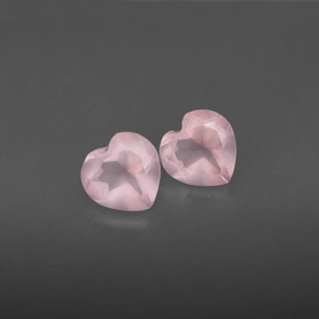 캐럿 천연 핑크 로즈 쿼츠 보석, 투명한, 5.9×5.8 mm, 투명/반투명