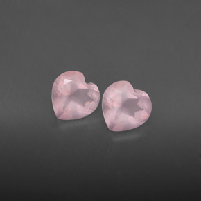 캐럿 천연 핑크 로즈 쿼츠 보석, 투명한, 5.9×5.8 mm, 투명/반투명