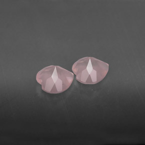 캐럿 천연 핑크 로즈 쿼츠 보석, 투명한, 5.9×5.8 mm, 투명/반투명