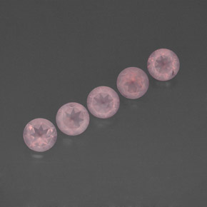 캐럿 천연 핑크 로즈 쿼츠 보석, 투명한, 6.05 mm, 투명/반투명